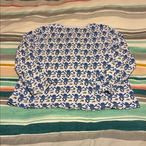 Roller Rabbit Blue Monkey PJ top - Picture 3 of 4